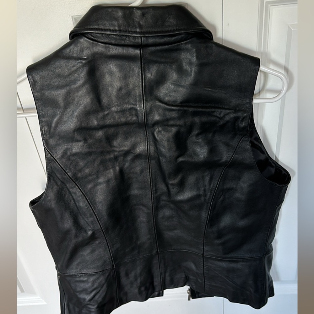 Soft sheepskin leather vest